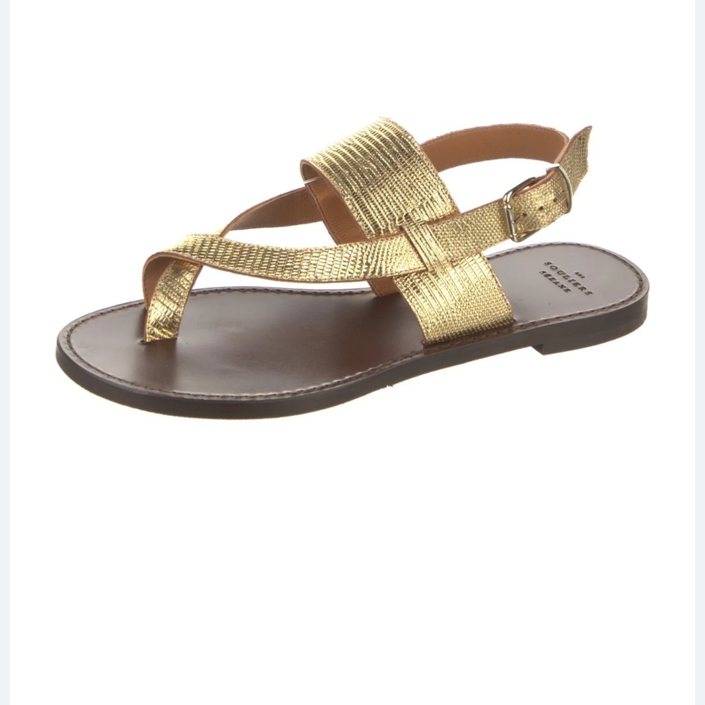 Sezane Gold Sandals